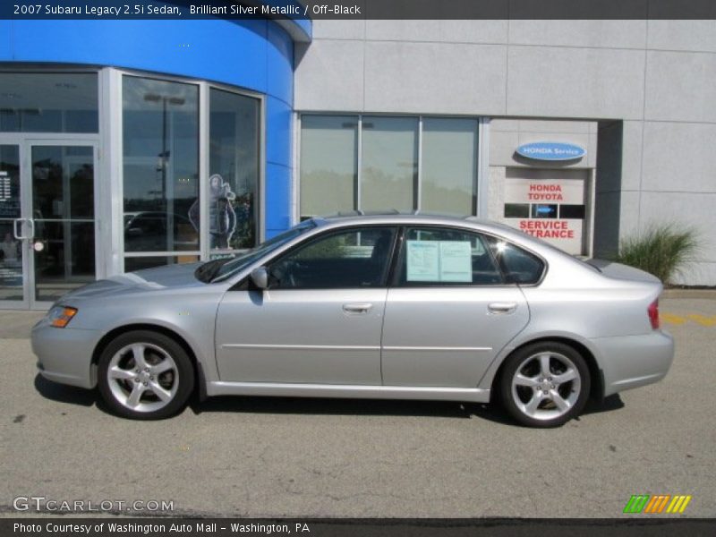 Brilliant Silver Metallic / Off-Black 2007 Subaru Legacy 2.5i Sedan