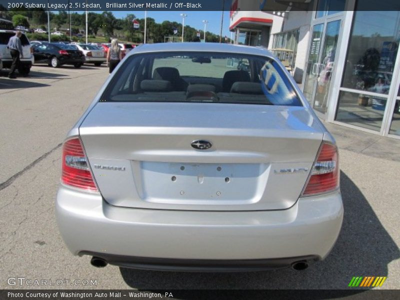 Brilliant Silver Metallic / Off-Black 2007 Subaru Legacy 2.5i Sedan