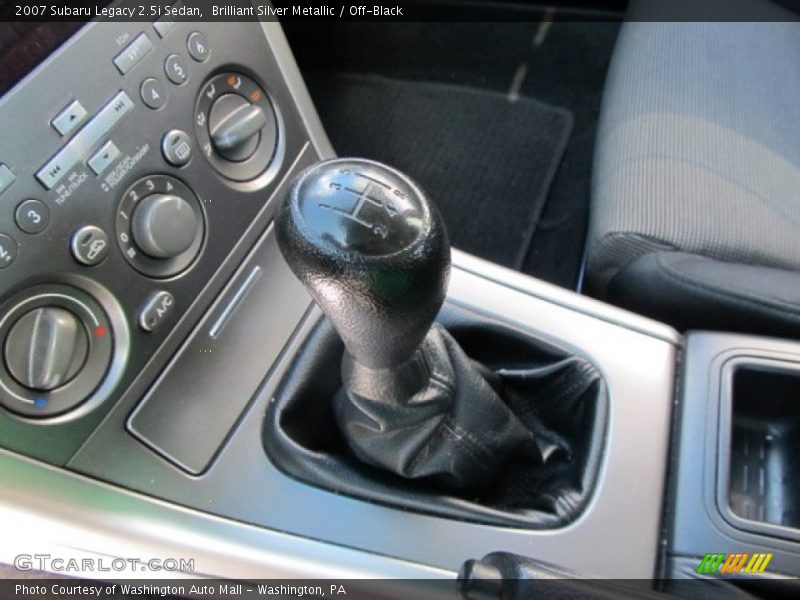 Brilliant Silver Metallic / Off-Black 2007 Subaru Legacy 2.5i Sedan