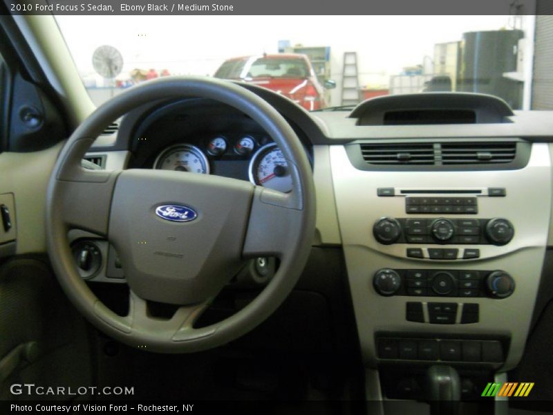 Ebony Black / Medium Stone 2010 Ford Focus S Sedan