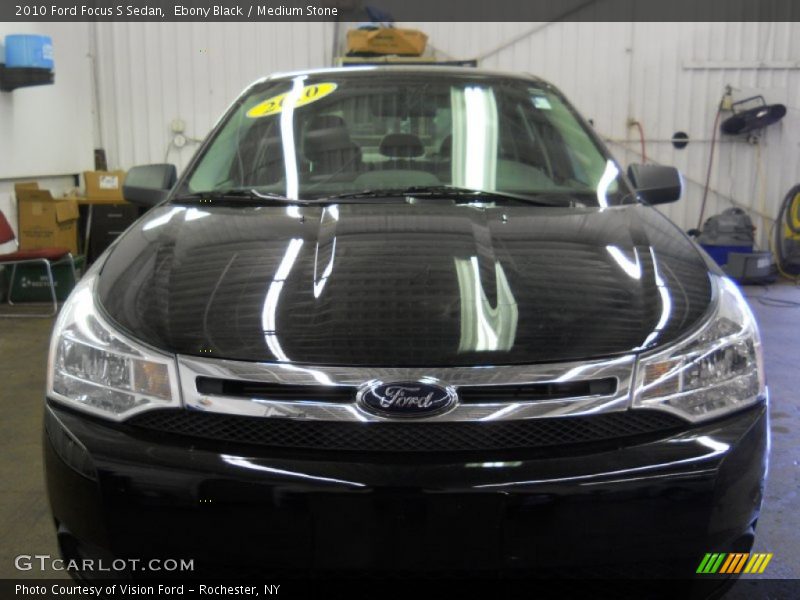 Ebony Black / Medium Stone 2010 Ford Focus S Sedan