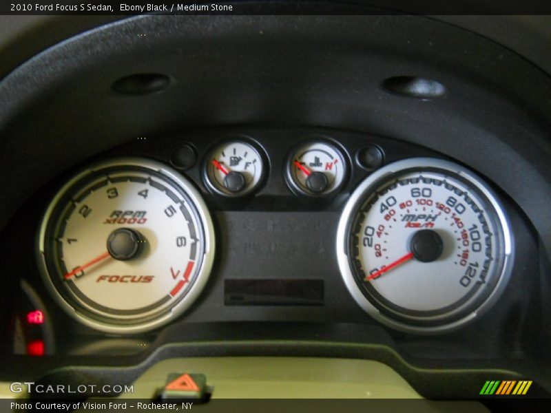 Ebony Black / Medium Stone 2010 Ford Focus S Sedan
