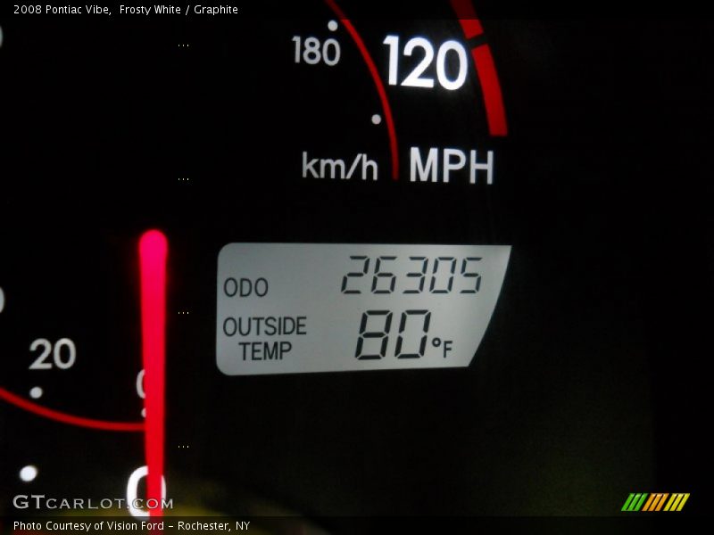 Frosty White / Graphite 2008 Pontiac Vibe