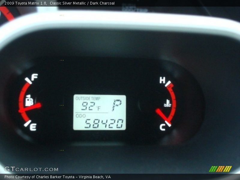 Classic Silver Metallic / Dark Charcoal 2009 Toyota Matrix 1.8