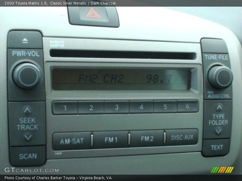 Classic Silver Metallic / Dark Charcoal 2009 Toyota Matrix 1.8