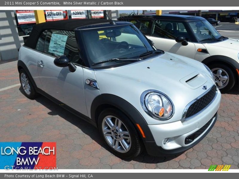 White Silver Metallic / Carbon Black 2011 Mini Cooper S Convertible