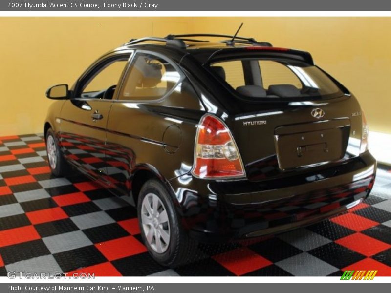 Ebony Black / Gray 2007 Hyundai Accent GS Coupe