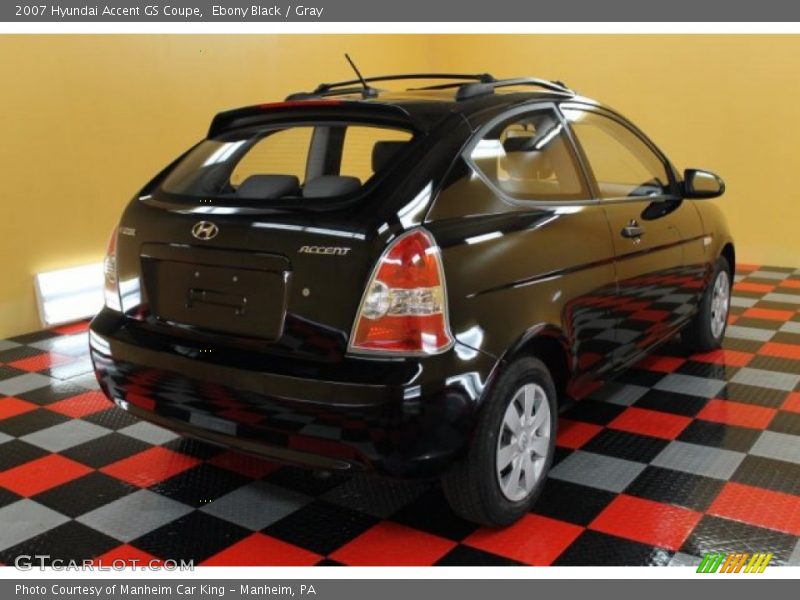 Ebony Black / Gray 2007 Hyundai Accent GS Coupe