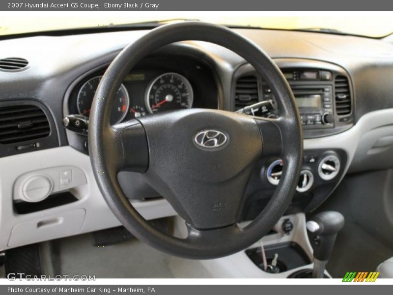 Ebony Black / Gray 2007 Hyundai Accent GS Coupe