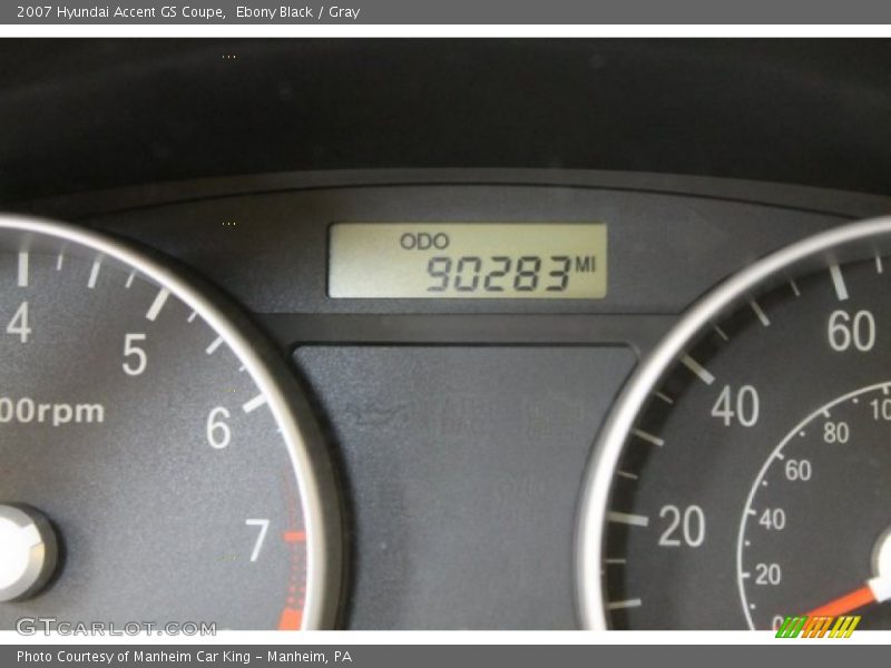 Ebony Black / Gray 2007 Hyundai Accent GS Coupe
