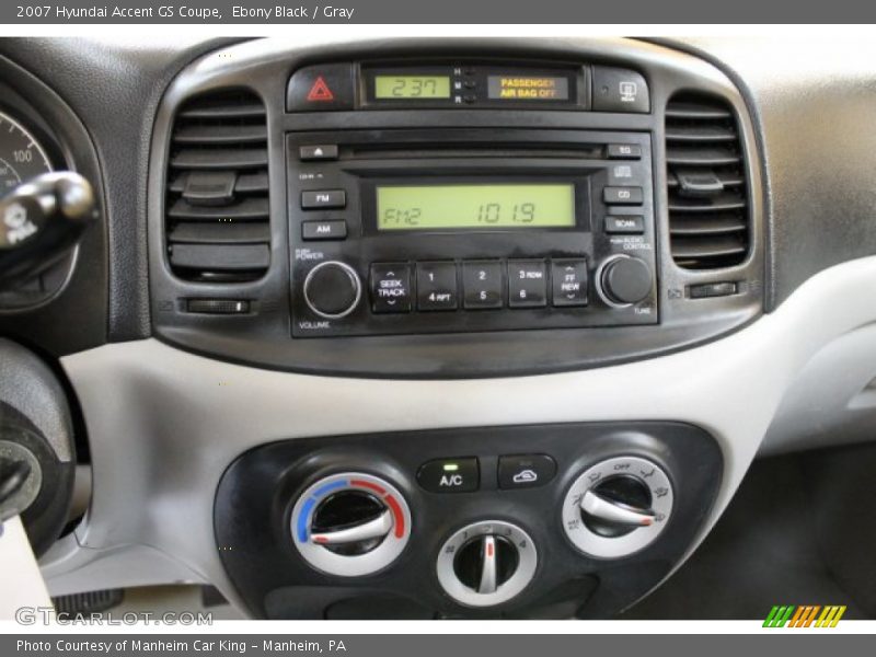 Ebony Black / Gray 2007 Hyundai Accent GS Coupe
