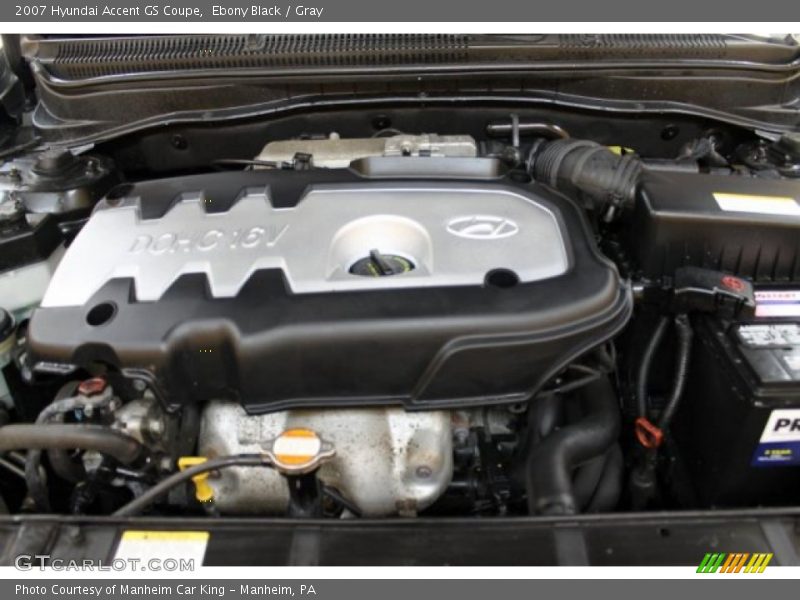 Ebony Black / Gray 2007 Hyundai Accent GS Coupe