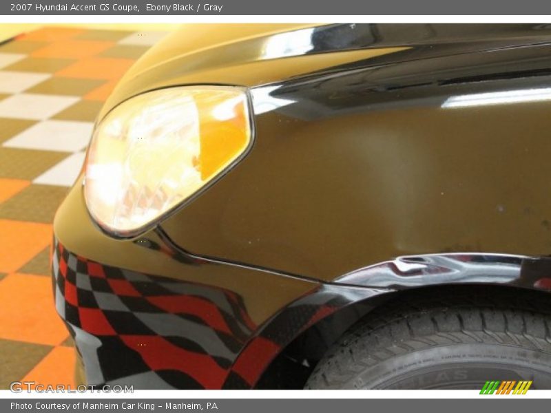 Ebony Black / Gray 2007 Hyundai Accent GS Coupe