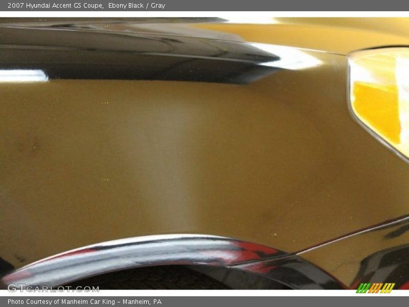 Ebony Black / Gray 2007 Hyundai Accent GS Coupe