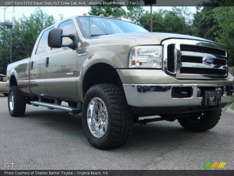 Arizona Beige Metallic / Tan 2007 Ford F350 Super Duty XLT Crew Cab 4x4