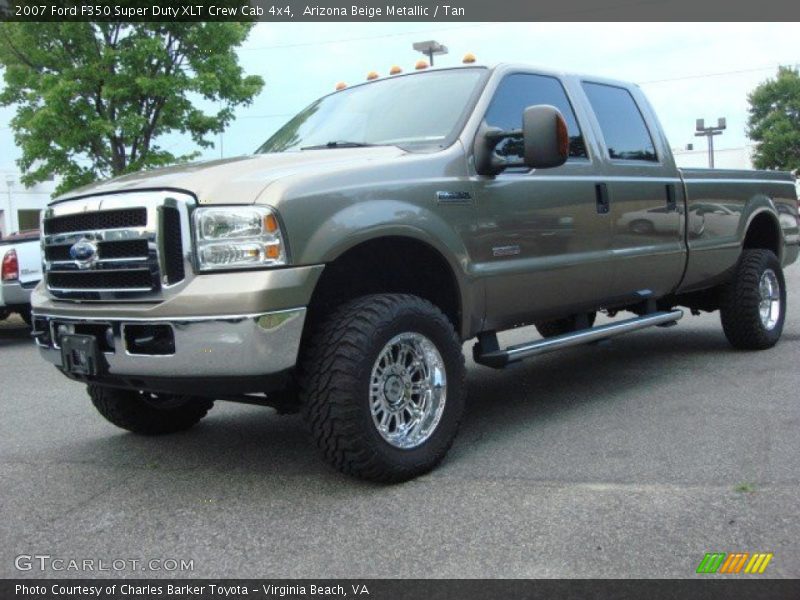 Arizona Beige Metallic / Tan 2007 Ford F350 Super Duty XLT Crew Cab 4x4