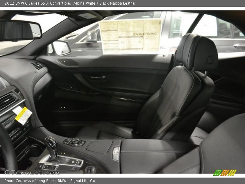  2012 6 Series 650i Convertible Black Nappa Leather Interior