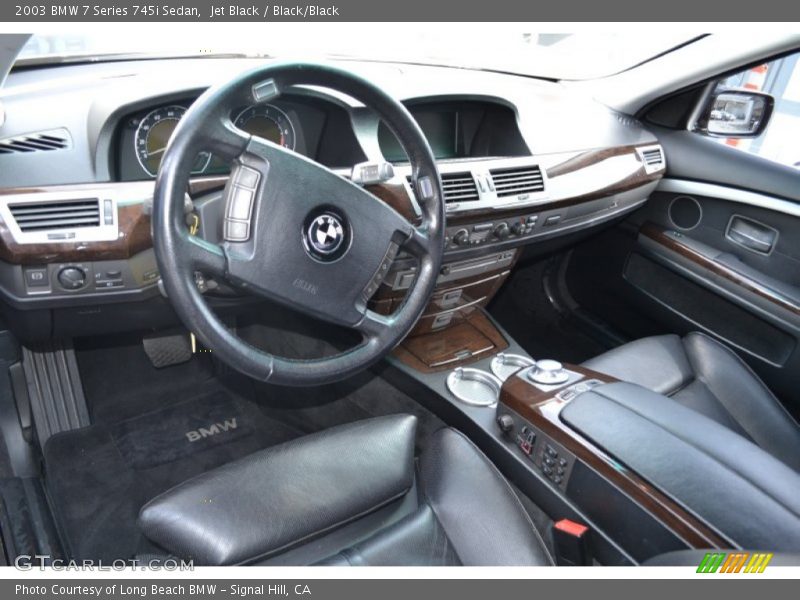Jet Black / Black/Black 2003 BMW 7 Series 745i Sedan