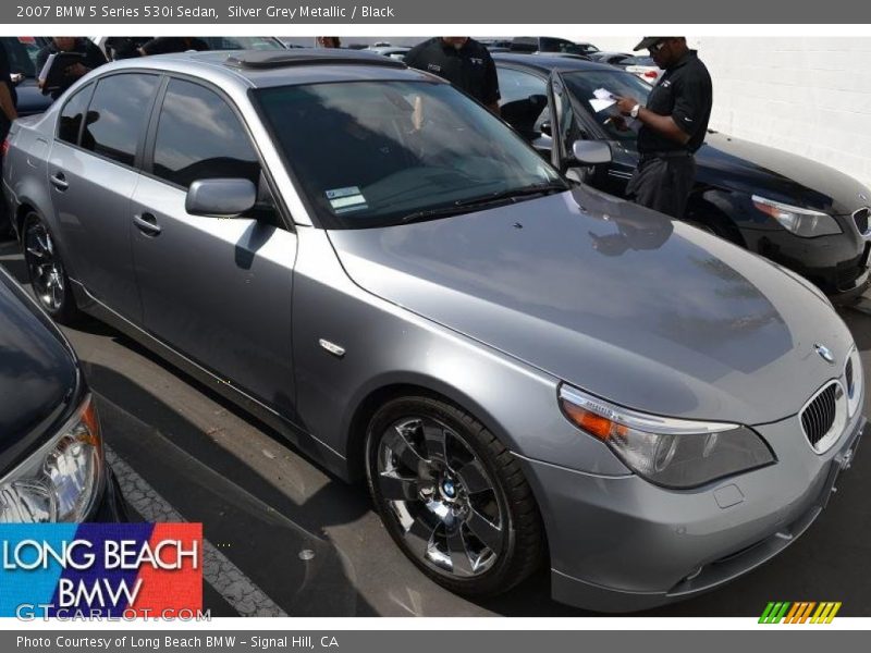 Silver Grey Metallic / Black 2007 BMW 5 Series 530i Sedan