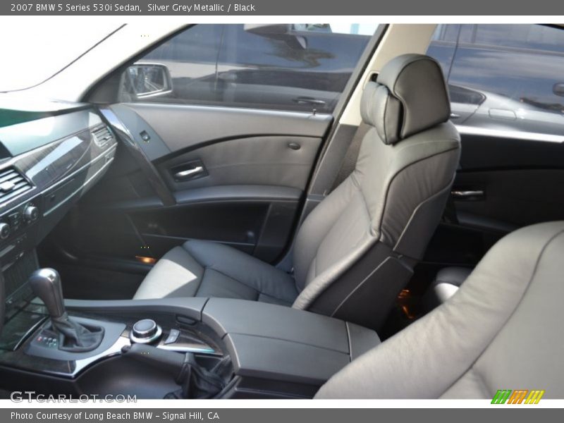 Silver Grey Metallic / Black 2007 BMW 5 Series 530i Sedan