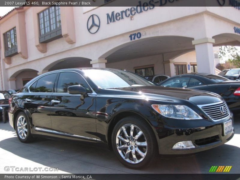 Black Sapphire Pearl / Black 2007 Lexus LS 460