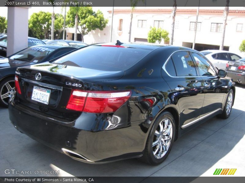 Black Sapphire Pearl / Black 2007 Lexus LS 460
