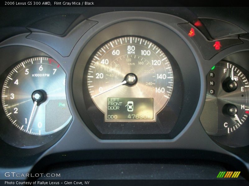 Flint Gray Mica / Black 2006 Lexus GS 300 AWD
