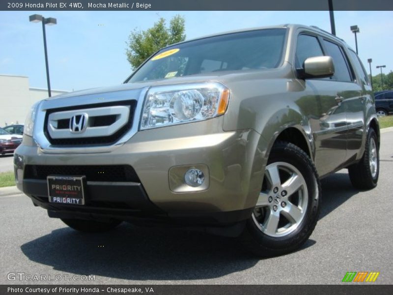 Mocha Metallic / Beige 2009 Honda Pilot EX 4WD