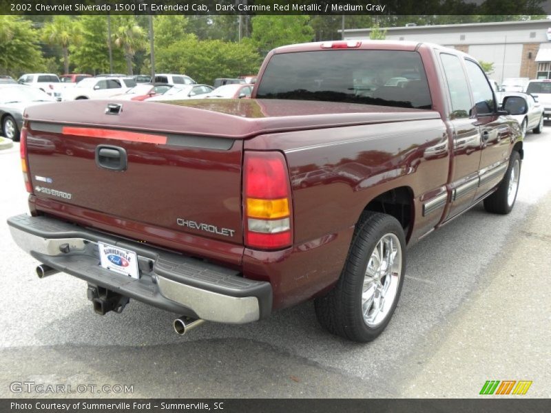Dark Carmine Red Metallic / Medium Gray 2002 Chevrolet Silverado 1500 LT Extended Cab