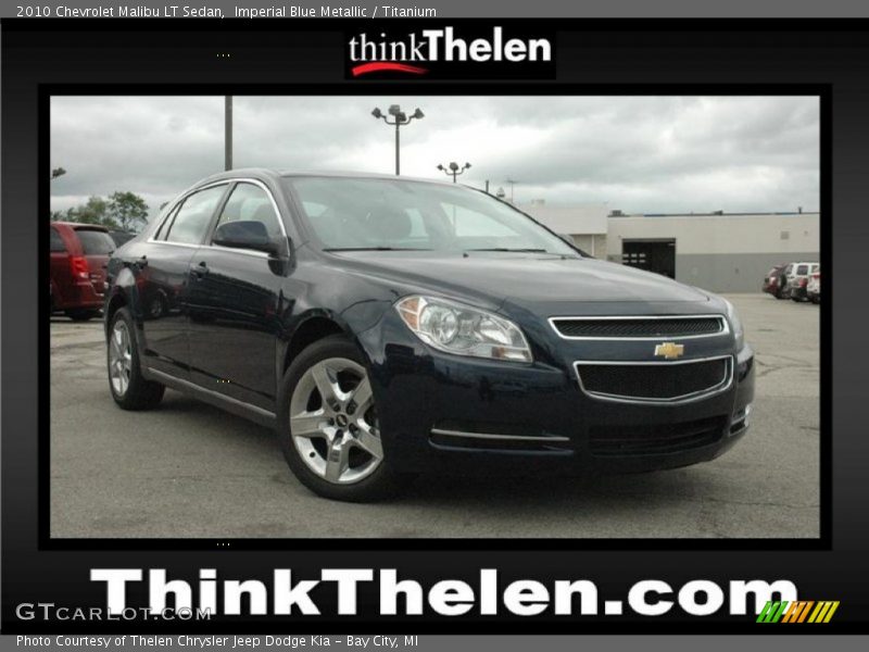 Imperial Blue Metallic / Titanium 2010 Chevrolet Malibu LT Sedan