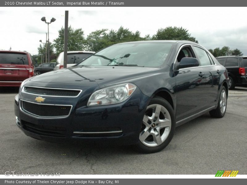 Imperial Blue Metallic / Titanium 2010 Chevrolet Malibu LT Sedan