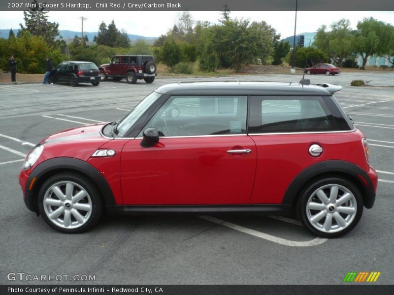 Chili Red / Grey/Carbon Black 2007 Mini Cooper S Hardtop