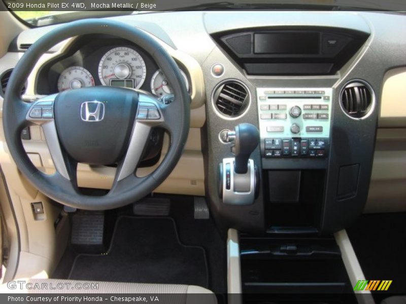 Mocha Metallic / Beige 2009 Honda Pilot EX 4WD