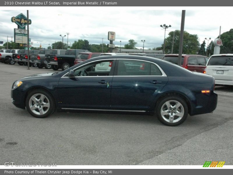 Imperial Blue Metallic / Titanium 2010 Chevrolet Malibu LT Sedan