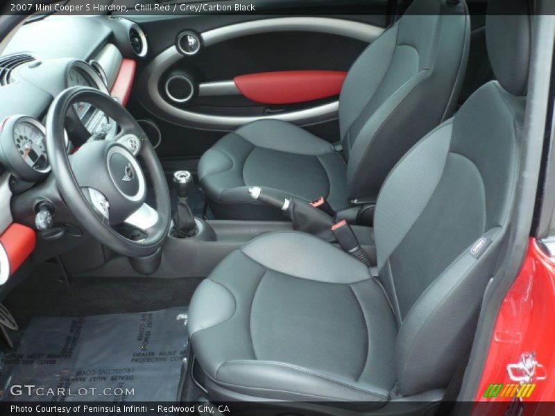 Chili Red / Grey/Carbon Black 2007 Mini Cooper S Hardtop
