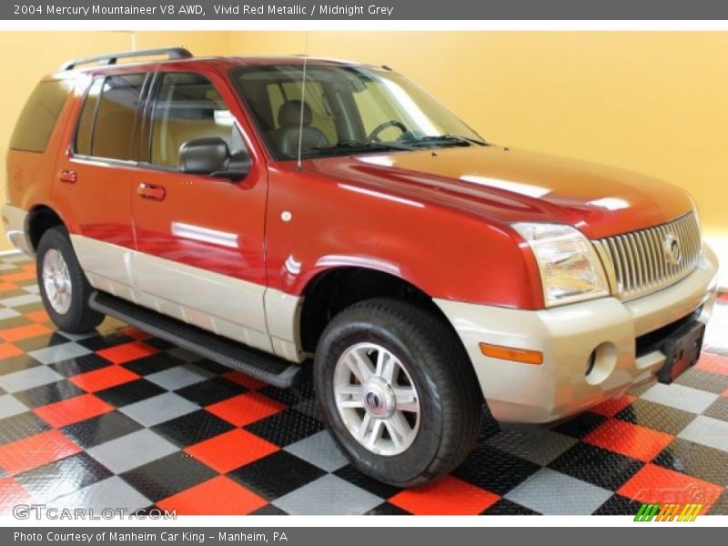Vivid Red Metallic / Midnight Grey 2004 Mercury Mountaineer V8 AWD