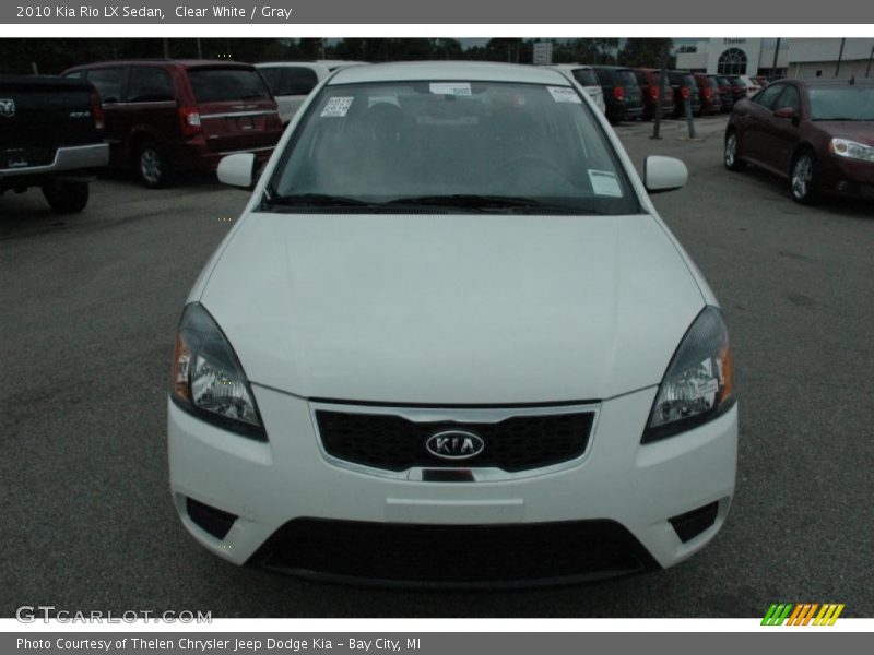 Clear White / Gray 2010 Kia Rio LX Sedan