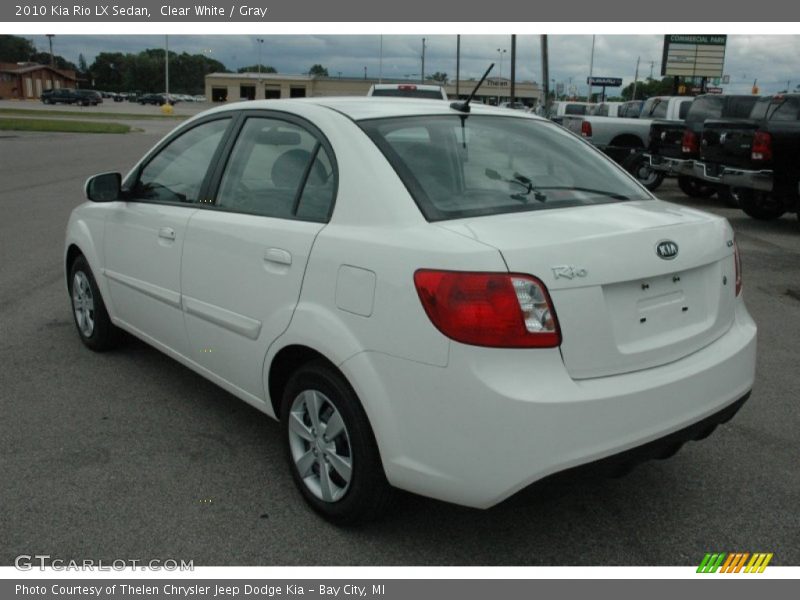 Clear White / Gray 2010 Kia Rio LX Sedan
