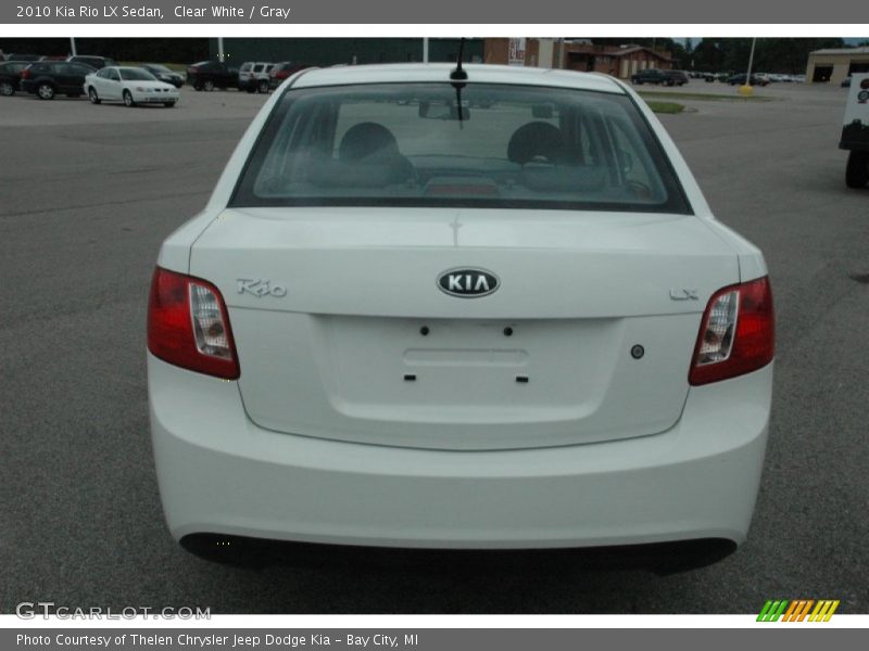 Clear White / Gray 2010 Kia Rio LX Sedan