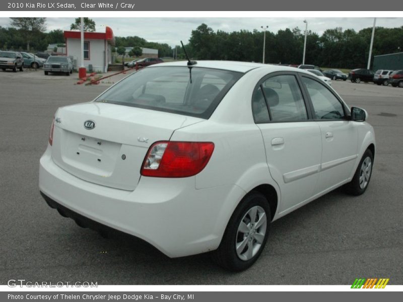 Clear White / Gray 2010 Kia Rio LX Sedan