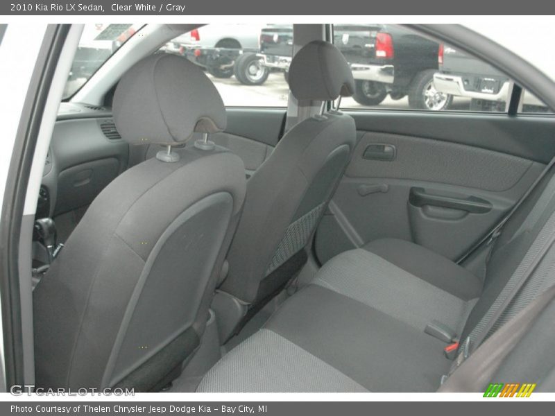 Clear White / Gray 2010 Kia Rio LX Sedan