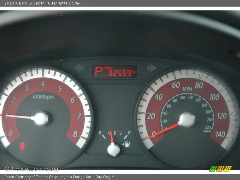Clear White / Gray 2010 Kia Rio LX Sedan