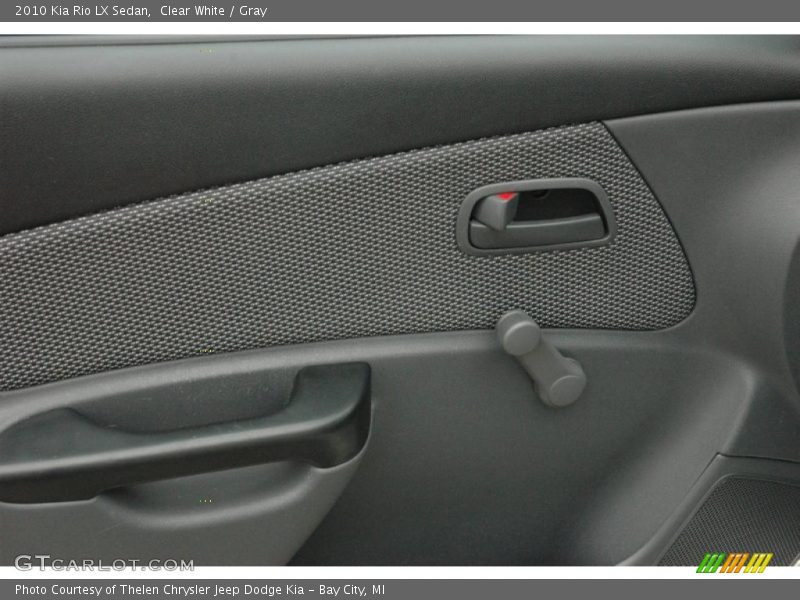 Clear White / Gray 2010 Kia Rio LX Sedan