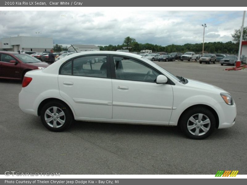 Clear White / Gray 2010 Kia Rio LX Sedan