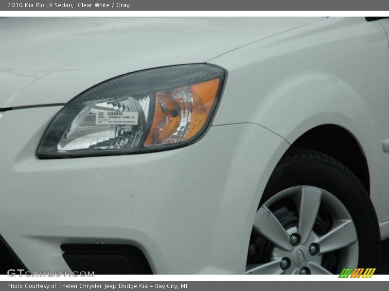 Clear White / Gray 2010 Kia Rio LX Sedan