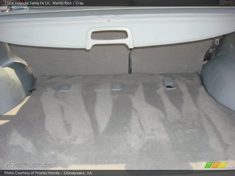 Merlot Red / Gray 2004 Hyundai Santa Fe LX