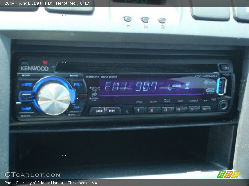 Merlot Red / Gray 2004 Hyundai Santa Fe LX