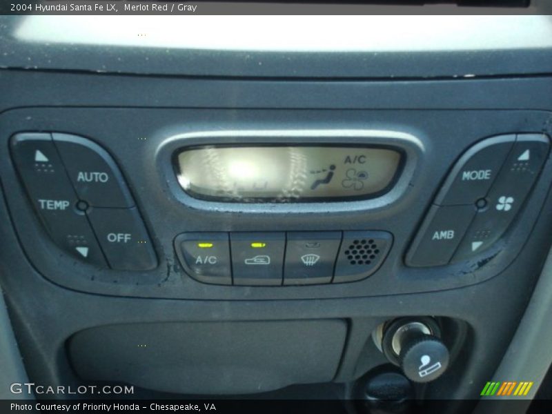 Merlot Red / Gray 2004 Hyundai Santa Fe LX