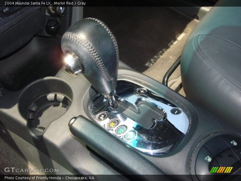 Merlot Red / Gray 2004 Hyundai Santa Fe LX
