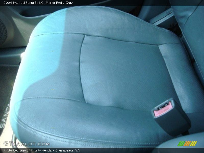 Merlot Red / Gray 2004 Hyundai Santa Fe LX